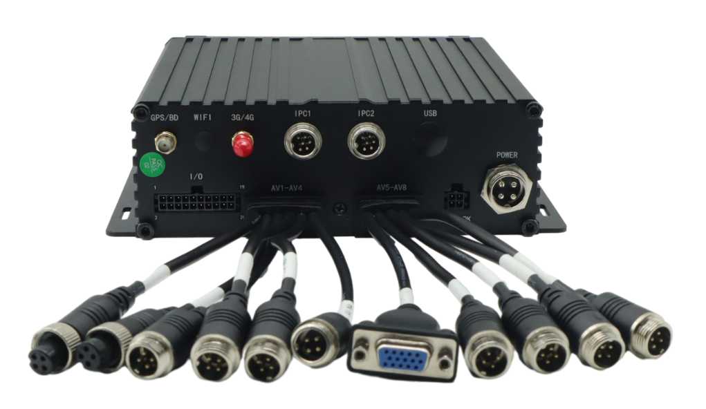 ट्रकसाठी GPS Wifi सह 8CH HDD वाहन मोबाइल DVR