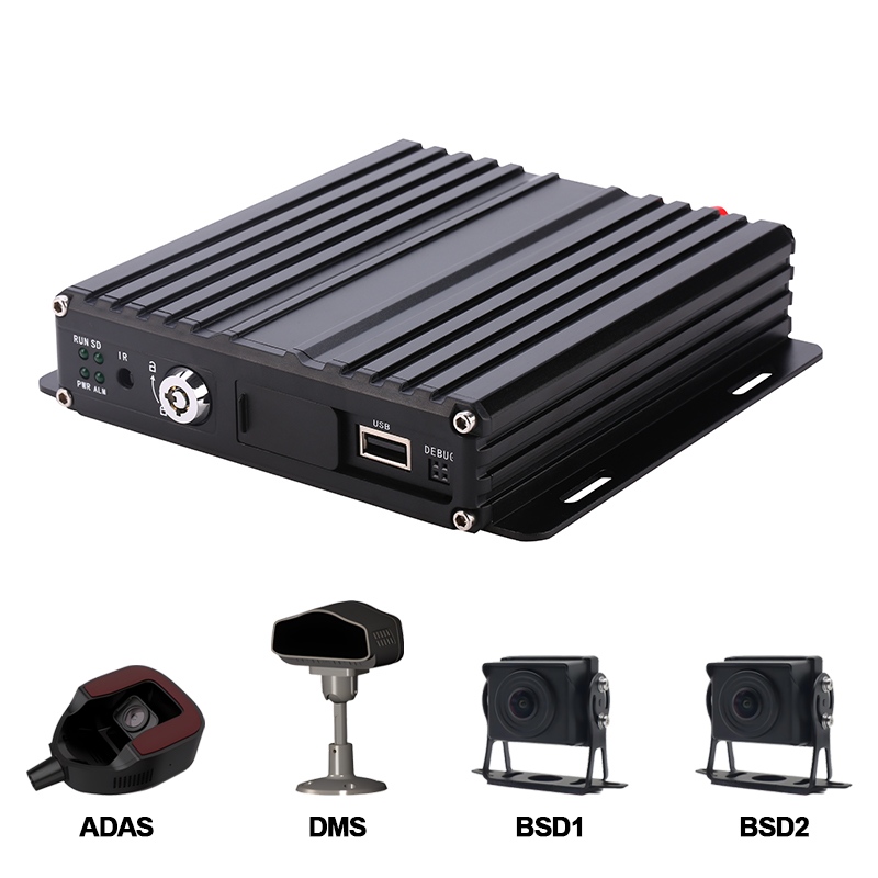 फ्लीट व्यवस्थापनासाठी Carleader 4CH AI SD मोबाइल DVR सपोर्ट ADAS+DMS+BSD