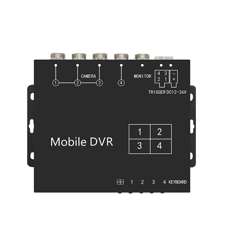 512GB रेकॉर्डिंग आणि मल्टी-कॅमेरा स्प्लिट व्ह्यूसह 4CH AHD वाहन DVR