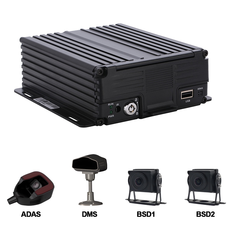4CH AI HDD मोबाइल DVR सपोर्ट ADAS+DMS+BSD