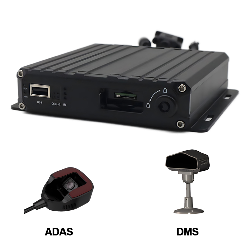 DSM आणि ADAS कॅमेरासह 4CH AI इंटेलिजेंट मोबाइल DVR