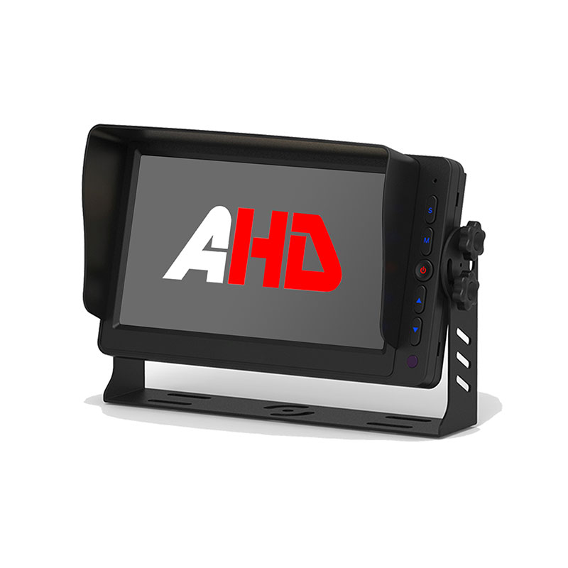 5 बॅकलिट बटणे आणि ड्युअल व्हिडिओ इनपुटसह 7 इंच AHD वाहन मॉनिटर